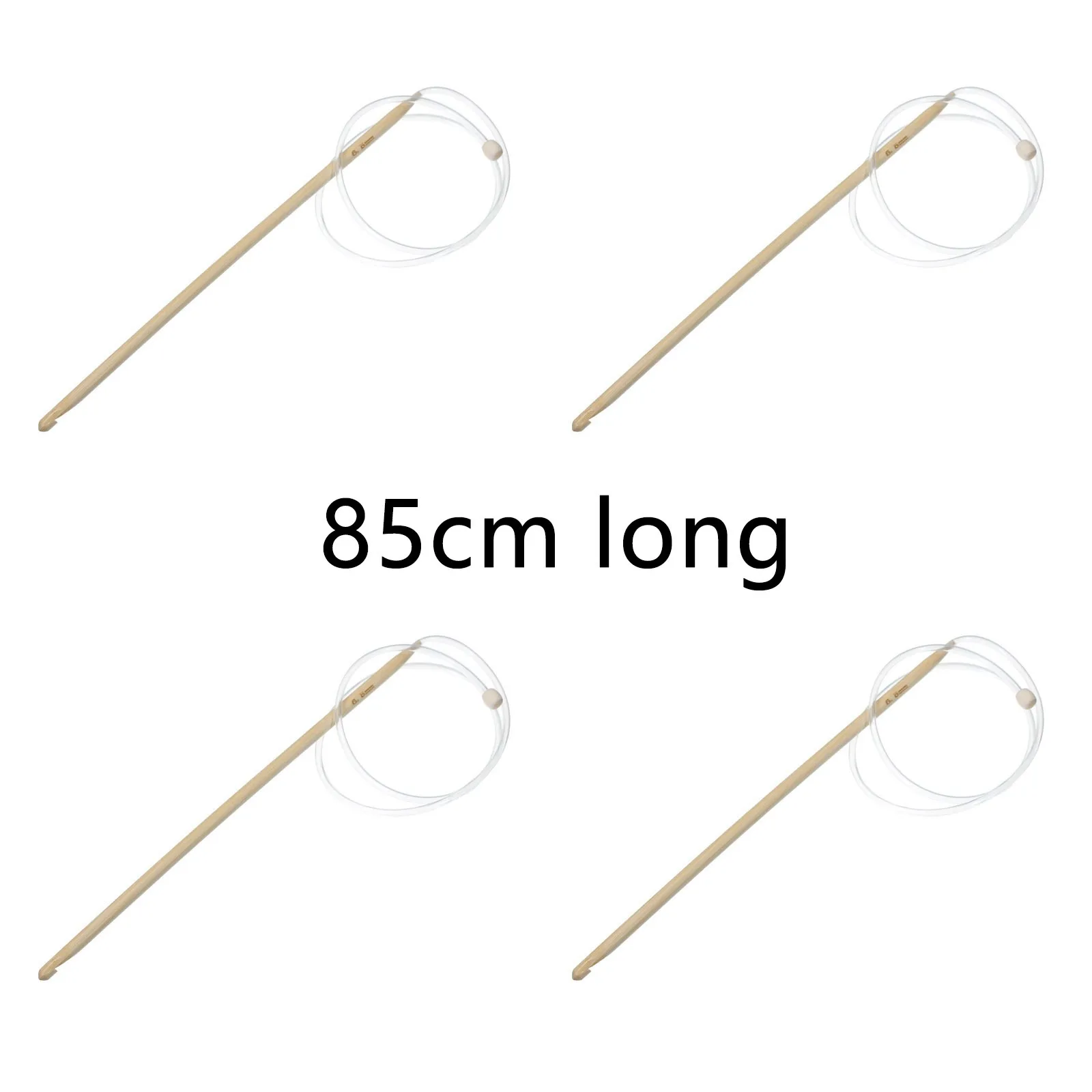 5.5-10mm Bamboo Flexible Afghan Tunisian Carpet Crochet Hooks Needles Natural Crafts Crochet Hooks Knitting Tools 85cm Long,1pc