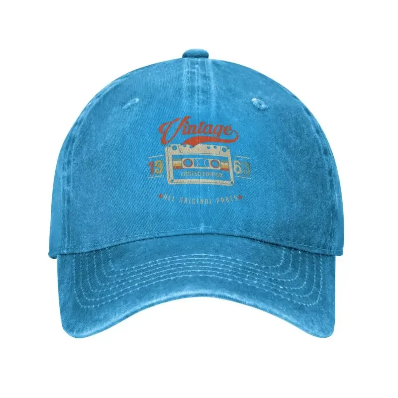 

Personalized Cotton 1963 Vintage - Limited Edition All Original Parts Baseball Cap Hip Hop Men Women's Adjustable Dad Hat Summer