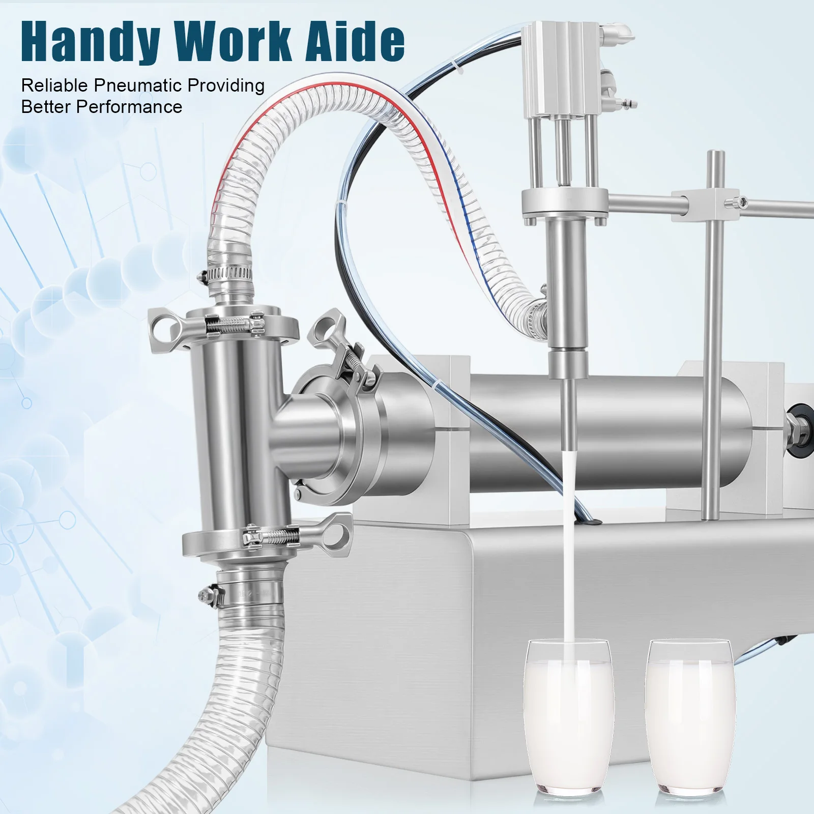 100–1000 ml horizontale pneumatische Flüssigkeitsfüllmaschine, quantitative automatische und steuerbare Füllung, für Saft- und Bierkosmetik – Detail 8