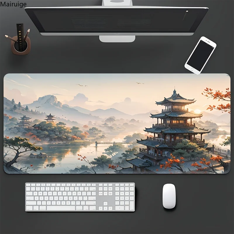 

Sakura Japanese Street Anime Mouse Pad Gaming XL Home New HD Mousepad XXL Non-Slip Rubber Office Keyboard Carpet Laptop Mice Mat