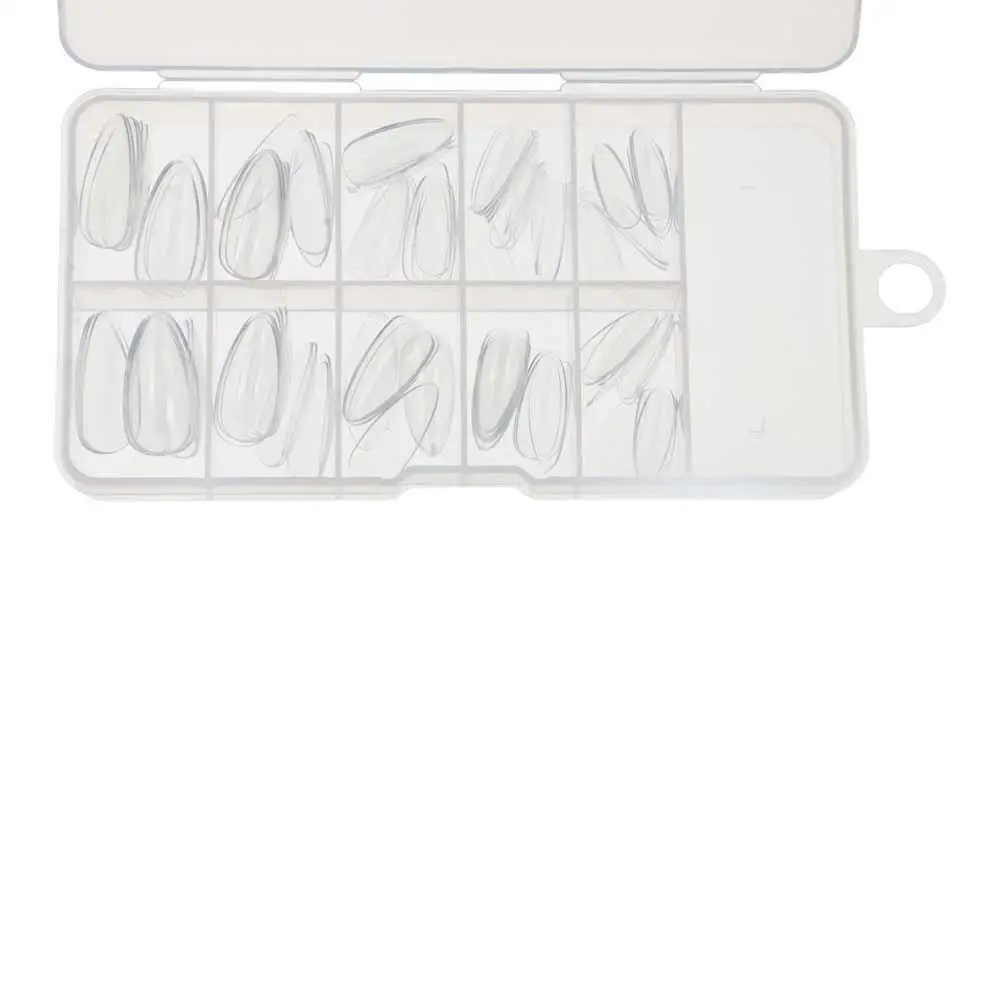 Press On DIY Nail Capsule with Storage Case Fake Nail Extension Long Artificial Nails Full Cover Nail Tips False Nails
