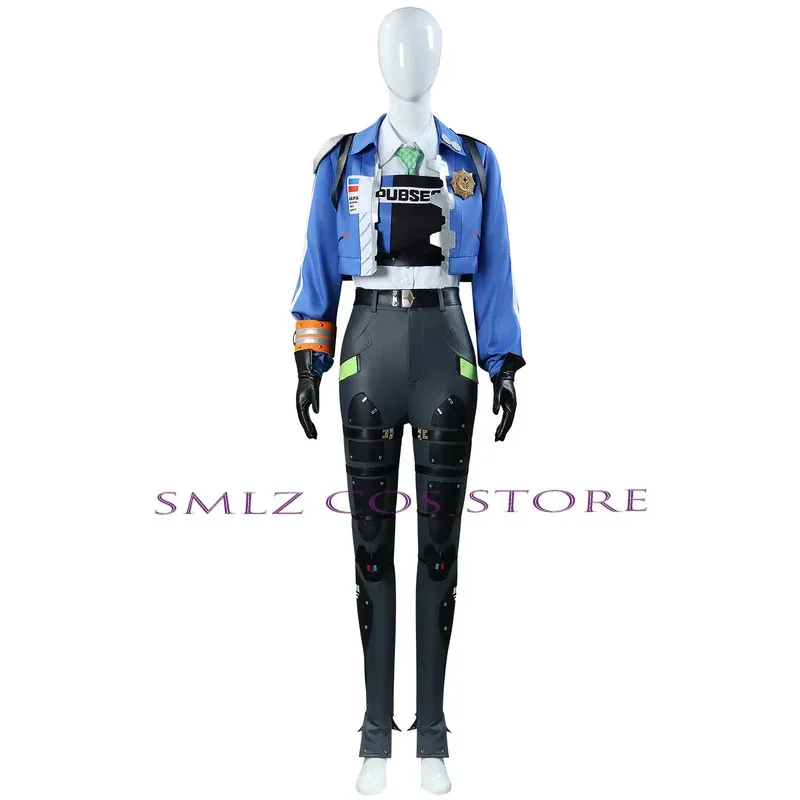 Zhu Yuan Cosplay Game Zenless Zone Zero زي التحقيق الإجرامي استجابة خاصة فريق الزي الرسمي للهالوين للنساء