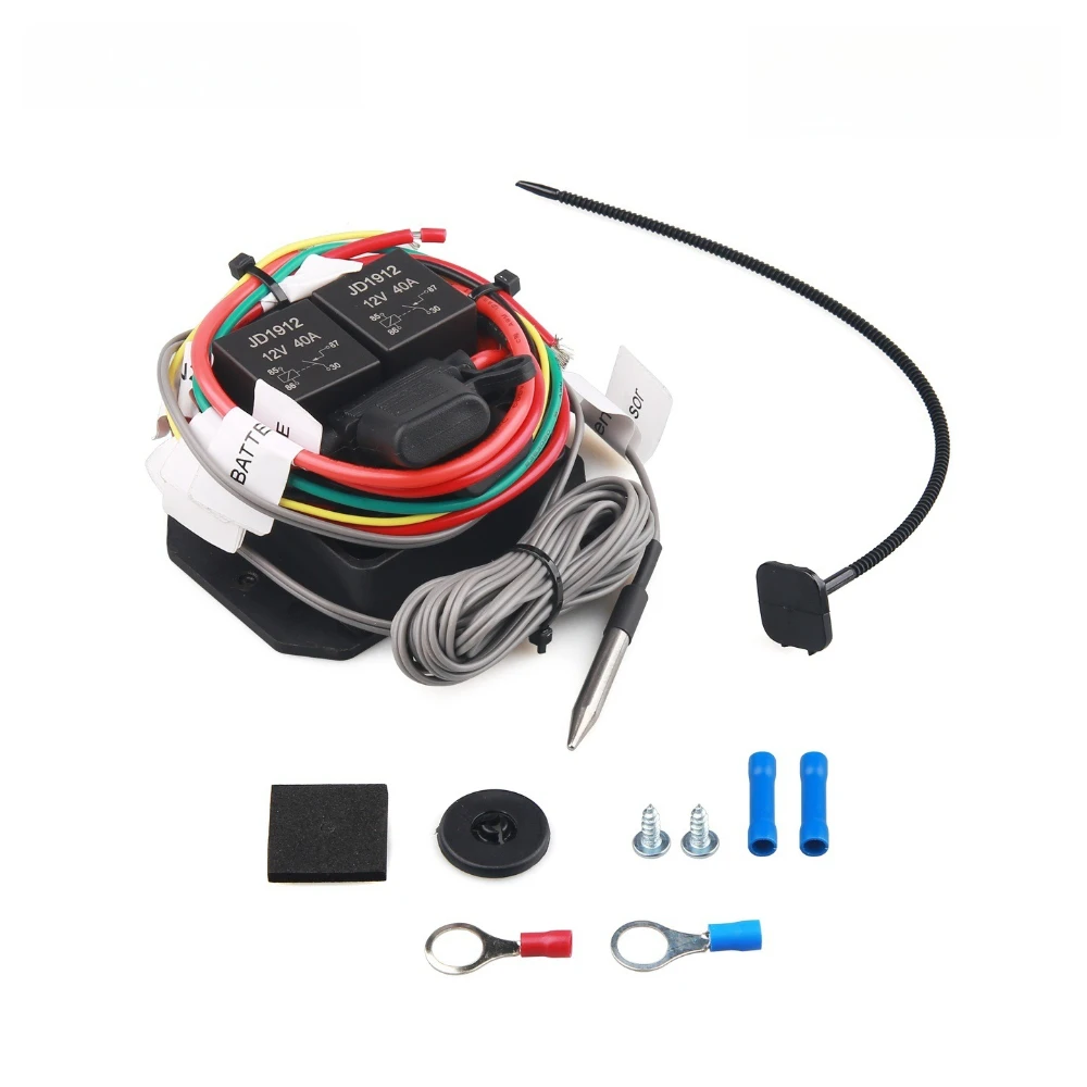 12V Digital Cooler Fans Automobile Digital Dual Fan Switch Controller Switch Cooling Switches Kits Automobiles Accessories