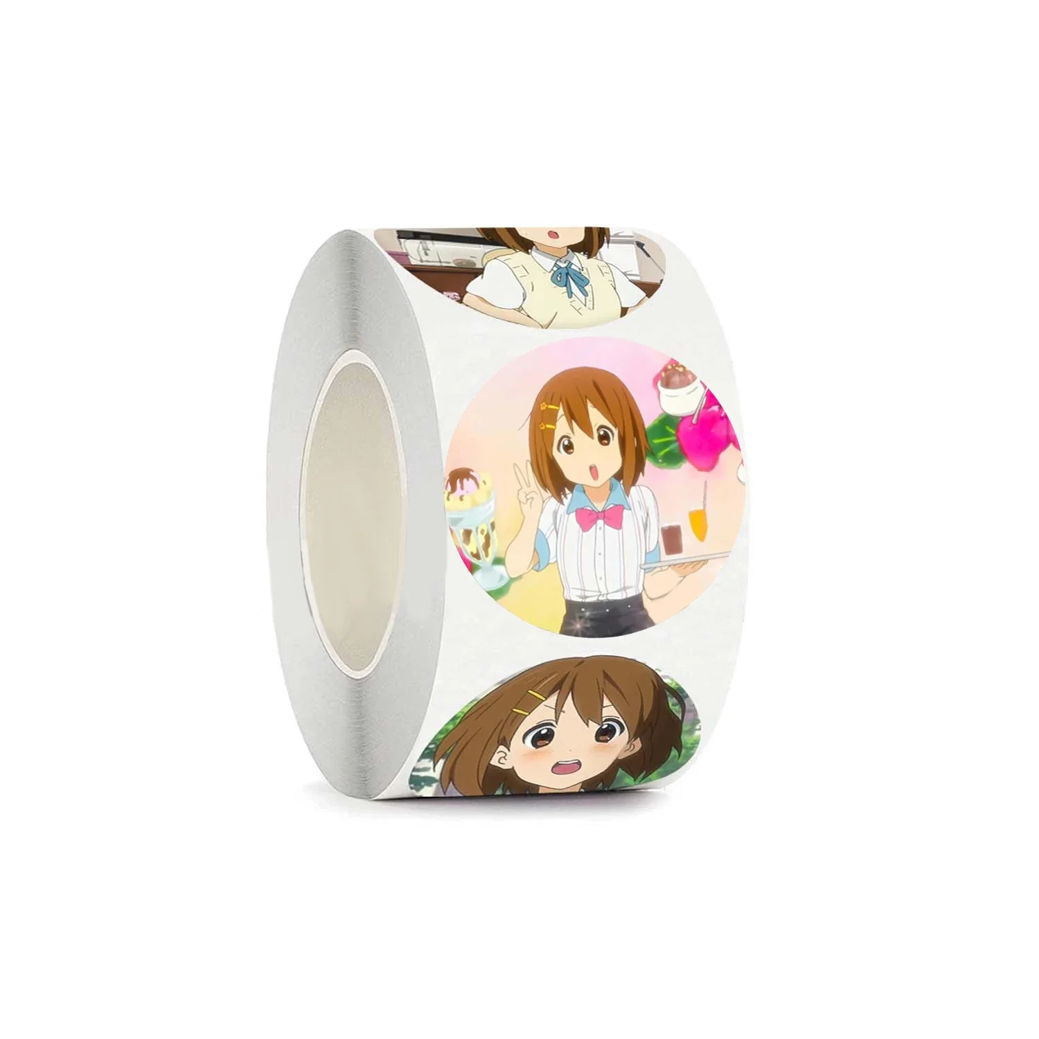 500PCS/Roll Hirasawa Yui Akiyama Mio Tainaka Ritsu Popular 2D Anime Peripheral Roll Stickers Cute Decorative Sealing Stickers