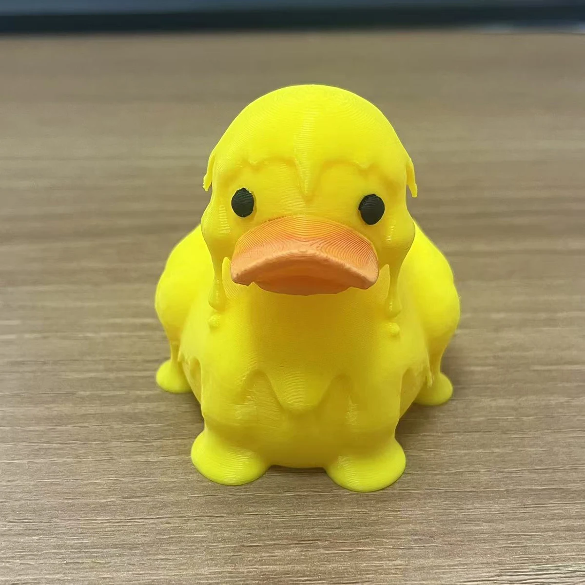 Cute Melting Duck Ornament - Design Desk Decor for Office , Creative Cartoon Ducky Figurine with