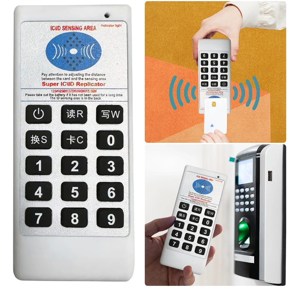 

RFID NFC IC Card Reader & Writer Duplicator Cloner 125Khz-13.56MHZ Handheld RFID Smart Card Reader RFID Duplicator Copier