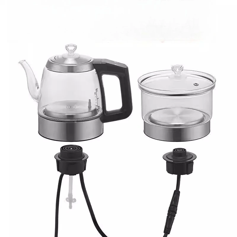 

Rock slab table tea table two hole embedded kettle glass teapot home tea set