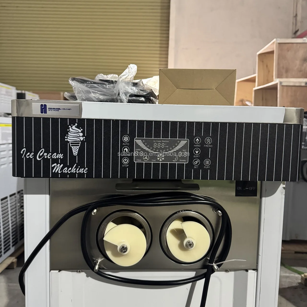 Giborch Billy CY-828 Stainless Steel Floor Standing Ice Cream Machine Energy Star Certified 2200W For Hotel Supermarket Vendors