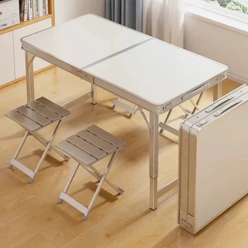 Folding table portable outdoor camping stall night market barbecue table aluminum alloy folding picnic table simple dining table