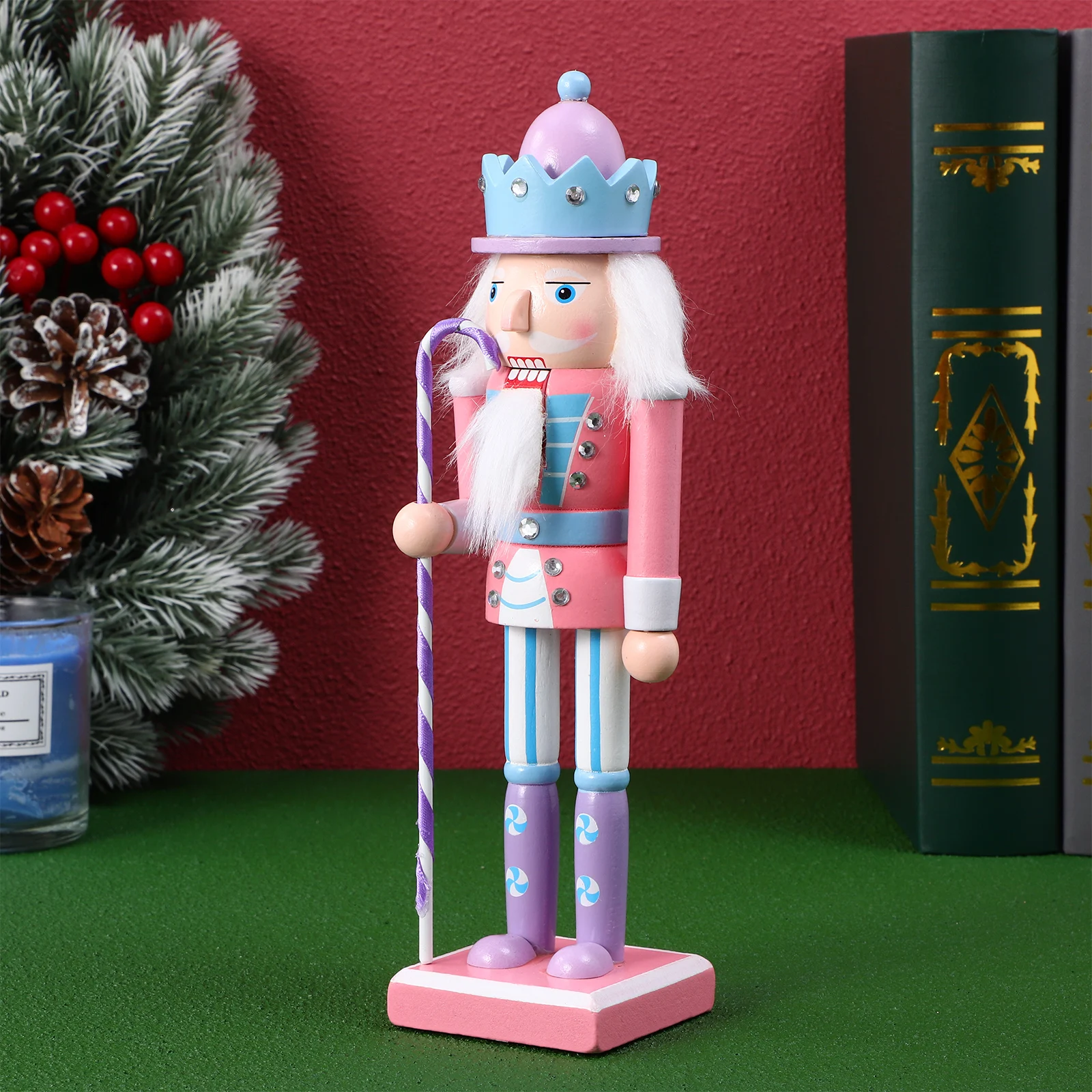 

s Wooden Nutcracker Soldier Christmas Christmas Nutcrackers Figure Decoration Figure Desktop nament Gift for Family Friends
