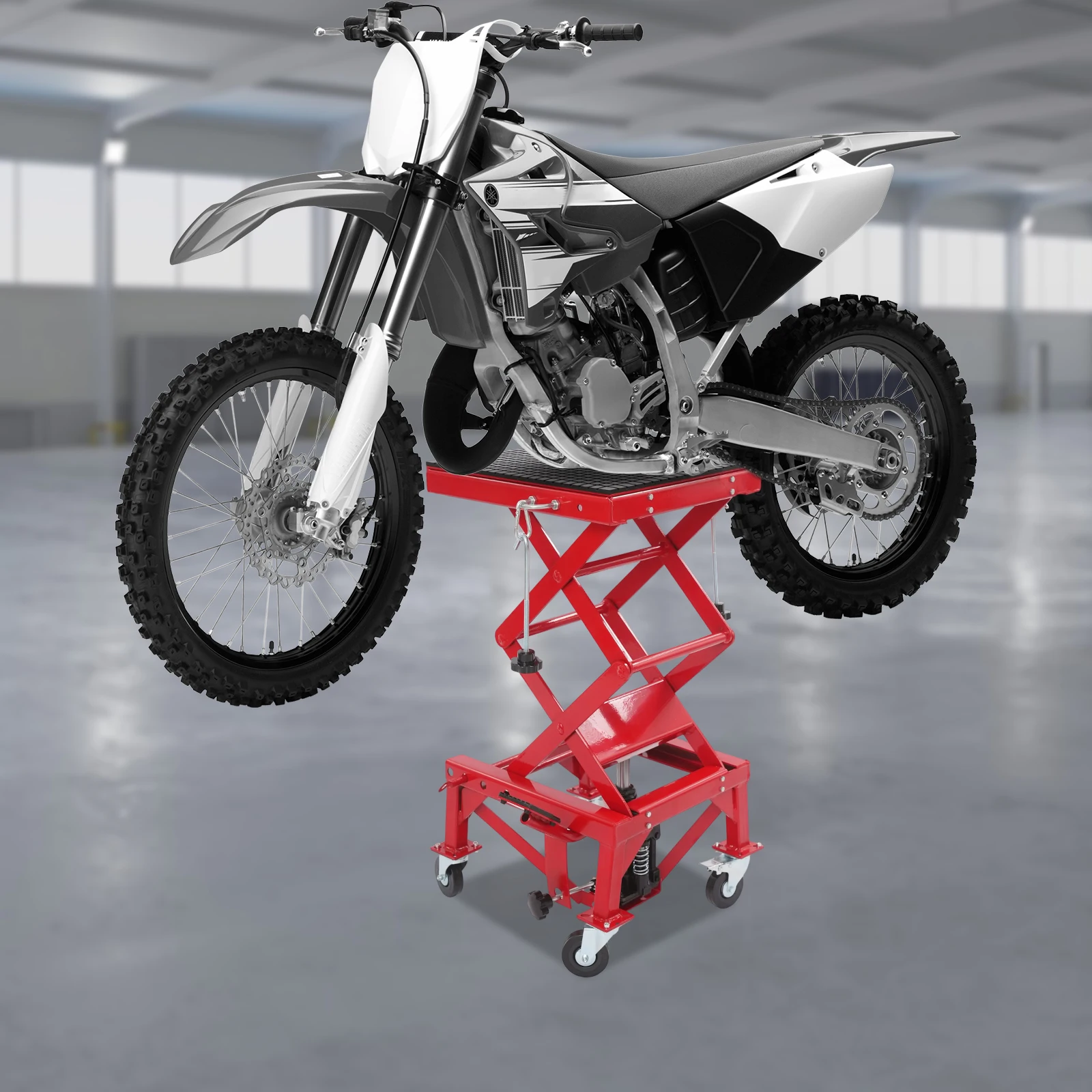 200 كجم دراجة نارية رافعة رفع هيدروليكية حامل مركز هيدروليكي حامل رفع مع 4 عجلات دراجة نارية طاولة رفع لإصلاح الدراجات النارية #2