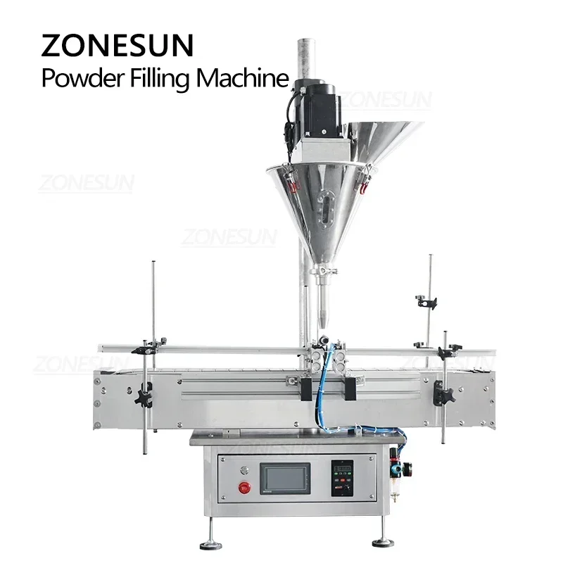 ZONESUN ZS-FM3A 50-500g Automatische Poeder Vijzel Metering Vulmachine 6L Hopper Soja Maaltijd Meel Melk peper Chili poeder