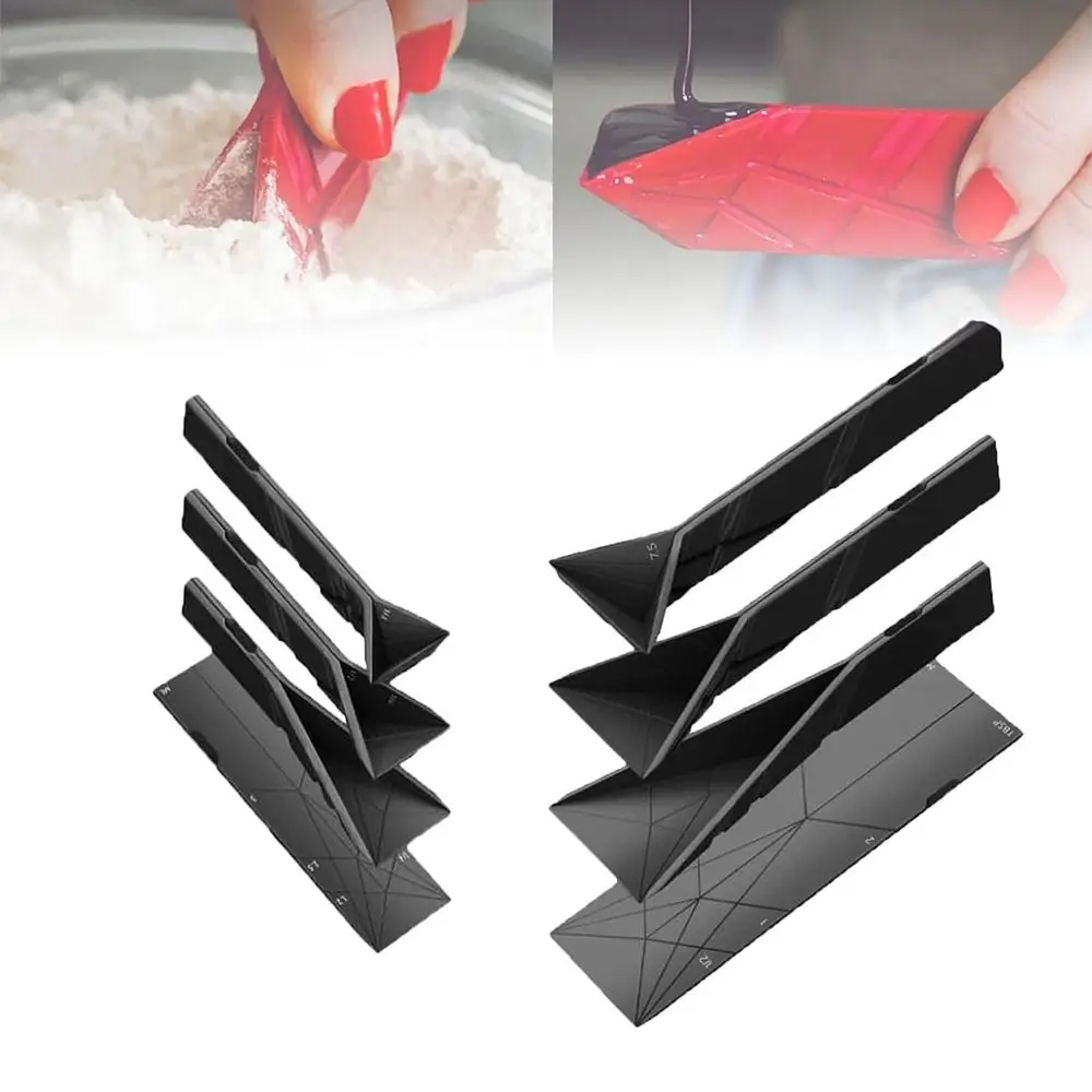 Neue Polygons Flache 3-in-1-Messlöffel Multifunktions-Messlöffel zum Kochen Backen Esslöffel Flache Messlöffel Falten Klapplöffel