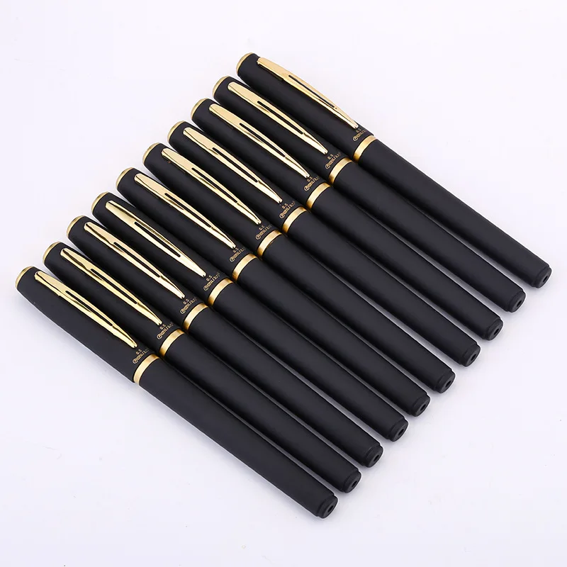 

10 PCS Qality Black Gel Ink Pen Large Capacity Thick Office Business Pen Signature Pen School Office Writing Supplies