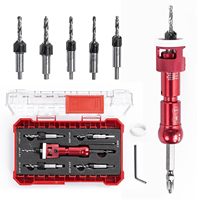 5Pcs/Set Countersink Drill Bit 1 Second Switching with Graduation Indication HSS M2 Tapered Bits Drill Counter Bore Hex Shank