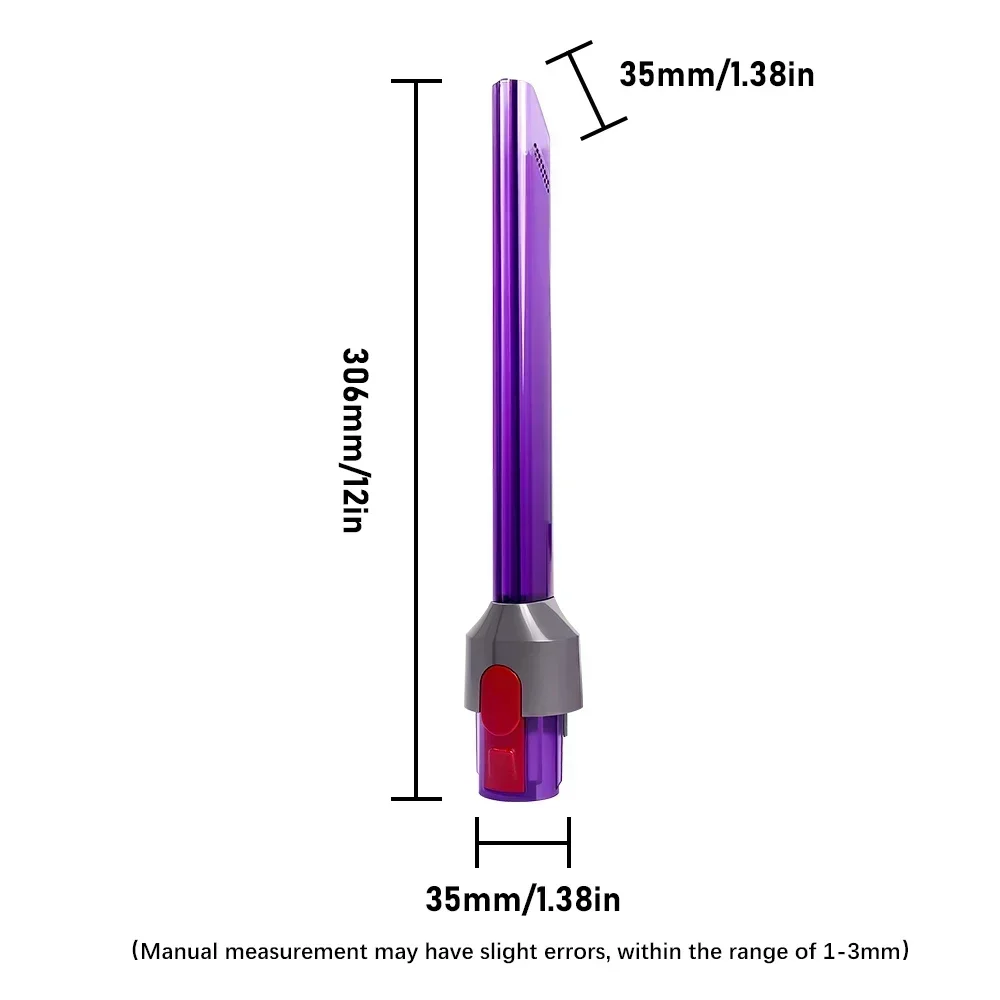 Crevice Cleaning Tool For Dyson V7 V8 V10 V11 V15 Cordless Vacuum Cleaner LED Lighting Flat Suction Clean LED Light Pipe Nozzle