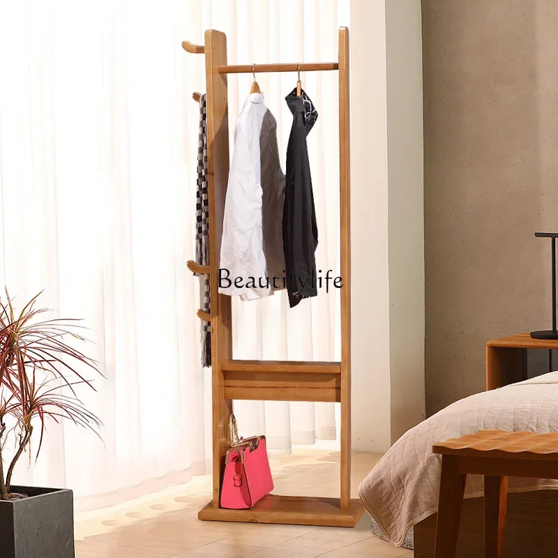 

LModern walnut hanger Solid wood home bedroom floor coat rack