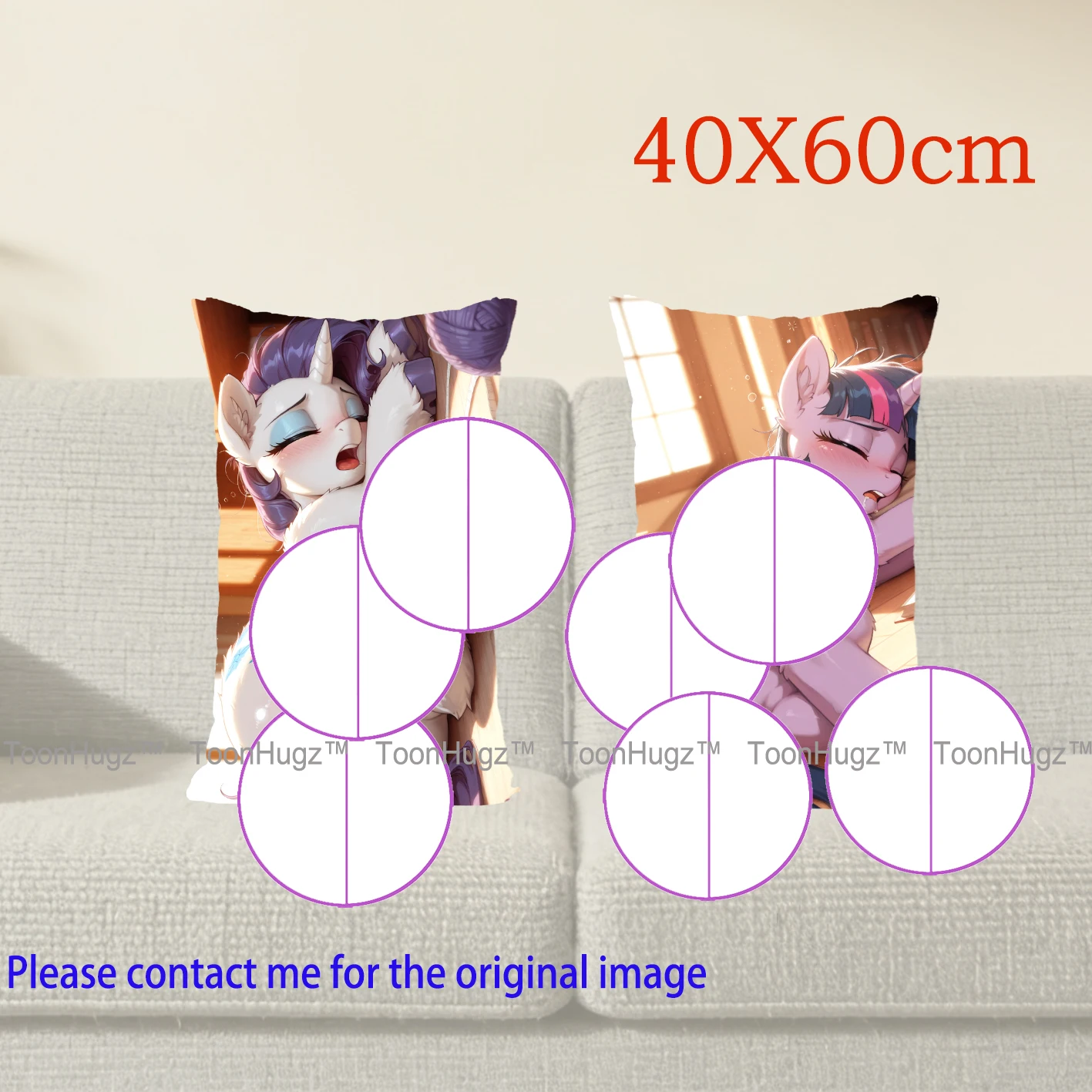 

Dakimakura Anime Foal Pillow Cover Sofa Cushion Double-side Print Throw Pillow Case 40X60cm