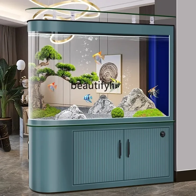 

A57 Screen fish tank living room large, entrance household light luxury intelligent bottom filter water free box