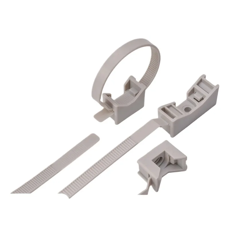 

Nylon plastic fixed head type high-toughness and strong self-locking screw hole pipe fixed cable binding tape