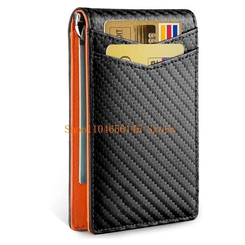 652F Men Wallets RFID Blocking Card Holder Money Bag Bi-fold Leather Male for Smart P
