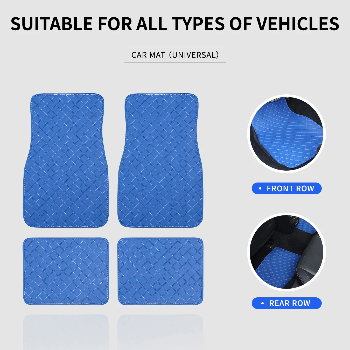 

4pcs Waterproof Leather Car Floor Mats Universal Auto Foot Pad Protector Automobile Interior Carpet Accessories Interior XNG03-D