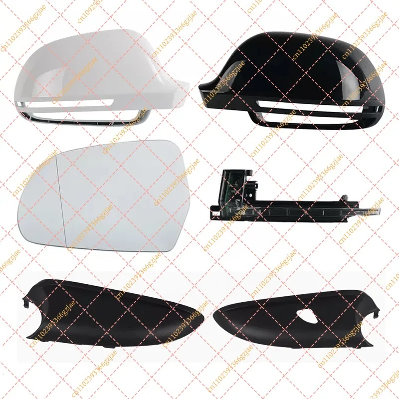 Rear Heated Mirror Glass with Turn Signal Light, Auto Side Mirror Cover for Sedan SUV 2009-2018