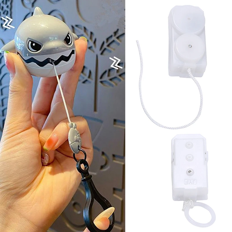 1 pièces bricolage en peluche jouet accessoires en plastique bébé tirant queue anneau outil Micro Vibration mouvement jouet tirer chaîne vibrateur