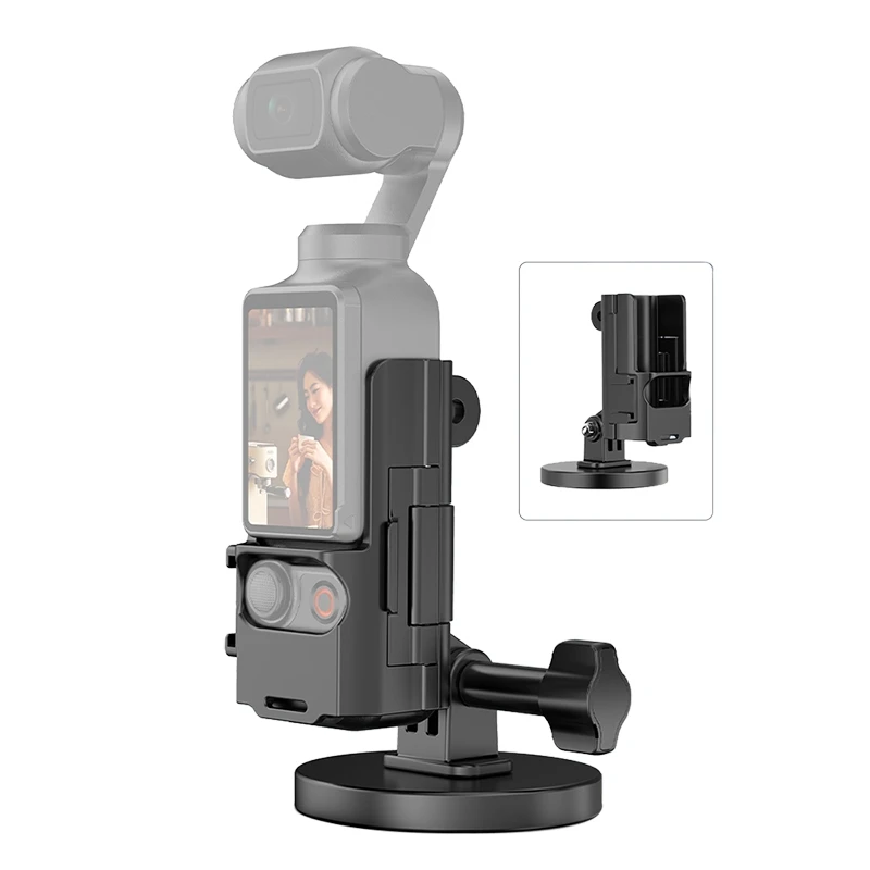 PULUZ Protective Frame Magnetic Desktop Mount Angle Adjustable Base For DJI OSMO Pocket 3 Accessories