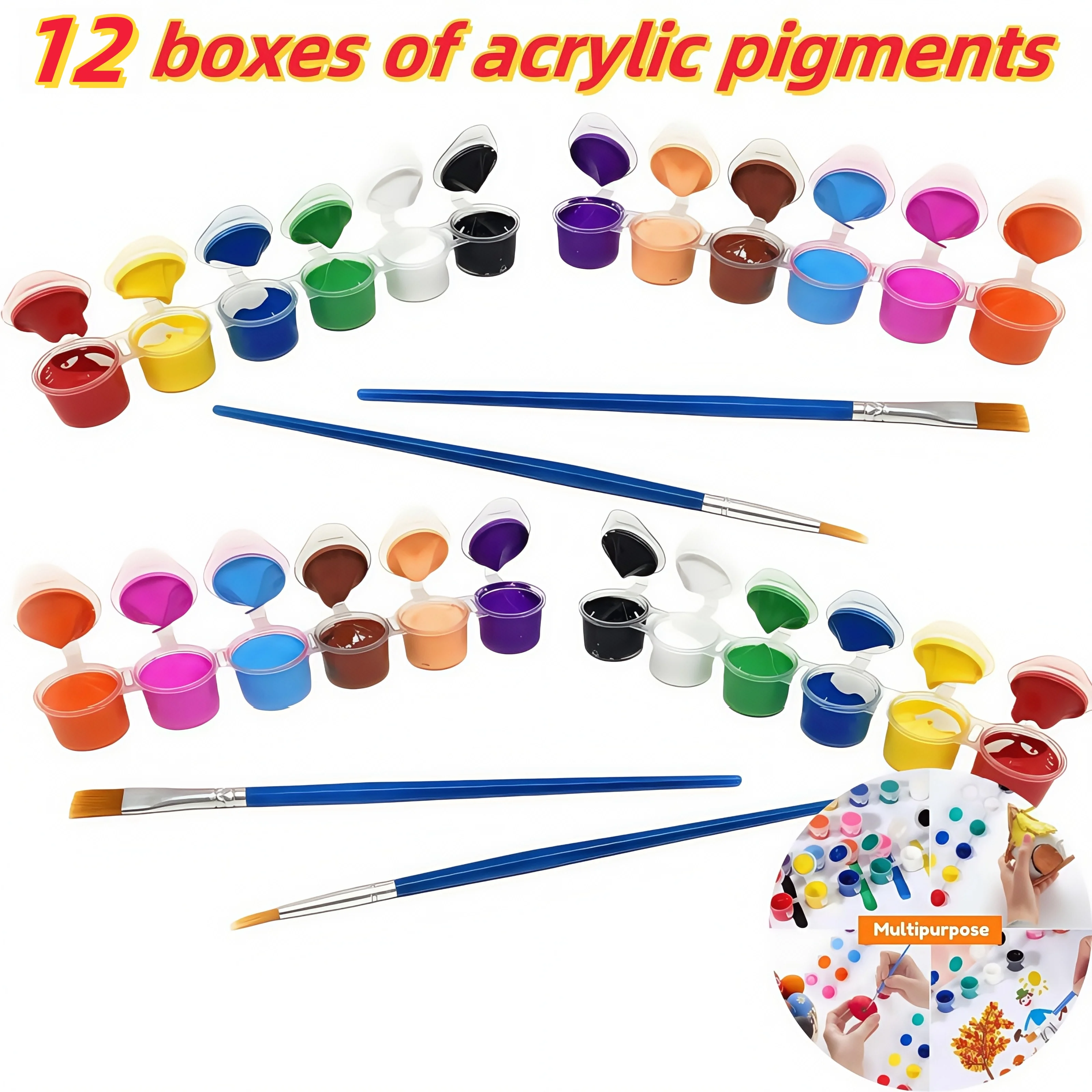 Ungiftiges und waschbares Öl-/Aquarellpinsel-Set – Künstlerbedarf für den Erwachsenenbereich für die Übung von Schulhandwerk/Familienkunst/Leinwand, wiederverwendbar