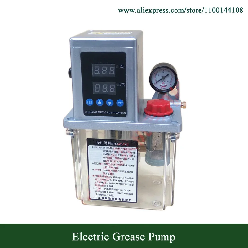 

1.5L Auto Pressure Lubrication Pump AC220V Automatic Digital Electronic Timer Grease Oil Gear Pump