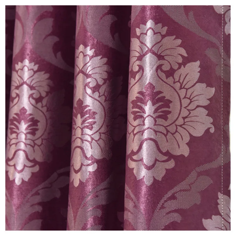 Custom Size Thickened European Cationic Jacquard Engineering Full Blackout Curtain Fabric for Living Dining Room Bedroom 창문커텐