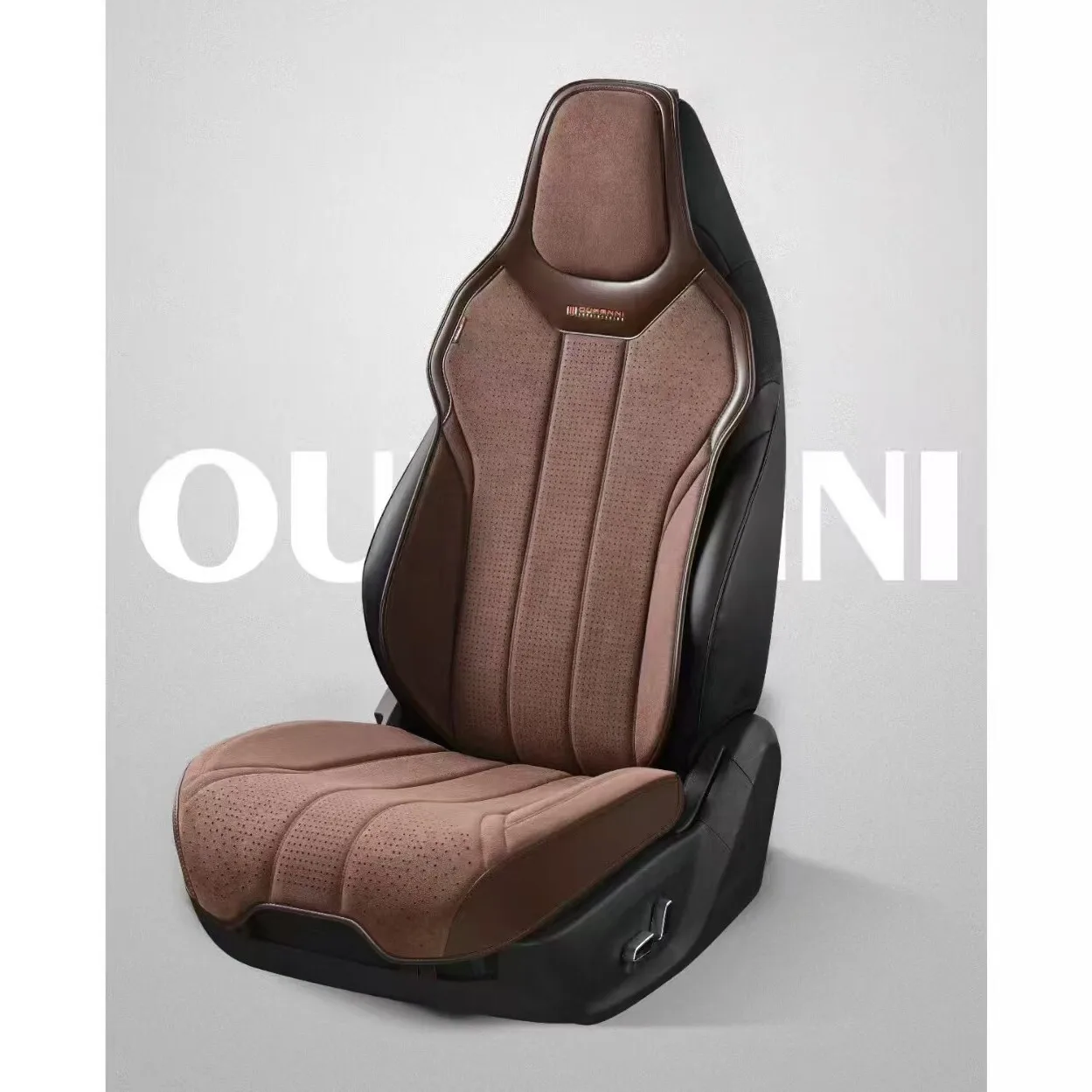 Suede One-piece Seat Full Cover All Season Perforated Breathable Cushion Non-slip Luxury Car Rams Latex Sporty Seat Full Cover