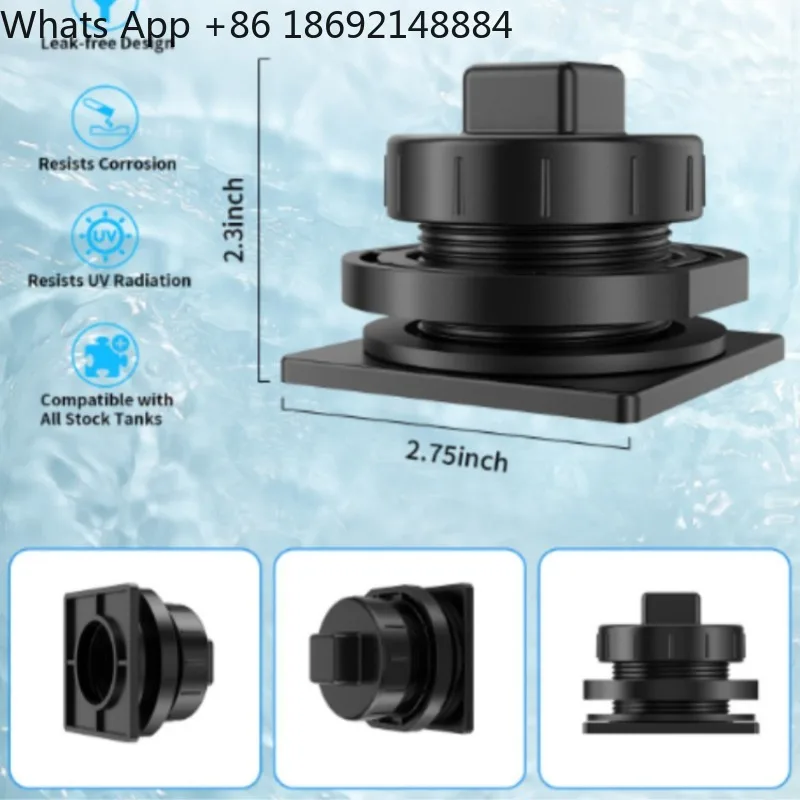 Drain plug compatible commercial stock tank 100 gallons 150 gallons
