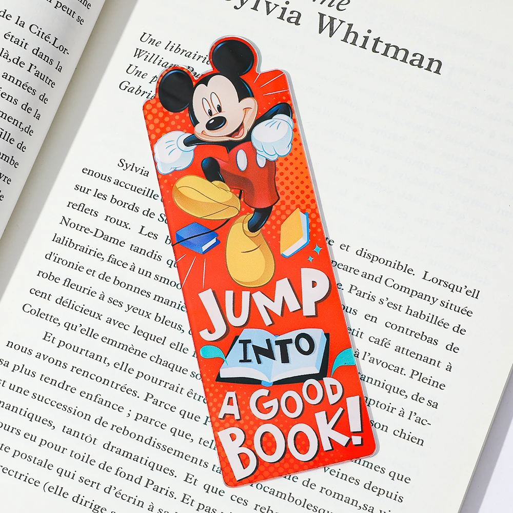 

Disney Mickey Mouse Acrylic Bookmark, Cartoon Bookmark for Children and Students Learning Stationery | Book Accessories