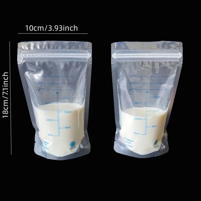 30 Uds. Bolsas para congelador de leche de 250ml, leche madre, comida para bebés, bolsa de leche materna sin BPA, bolsa de alimentación segura para bebés, extractor de leche para alimentar, ahorra parte