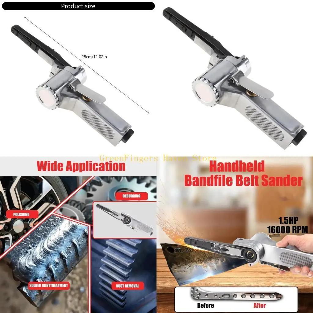 

F68D 1.5HP Air Belt Grinder With Quick Changes Abrasive Belts System 16000RPM Speed Controllable Switches For Welding Spots