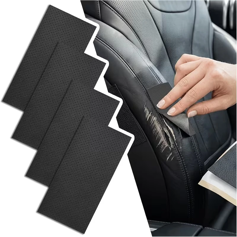 Perforated Faux Leather Repair Sticker Peel and Stick PU Leather Patch for Automotive Seat Sofa Couch DIY Repair Adhesive Fabric