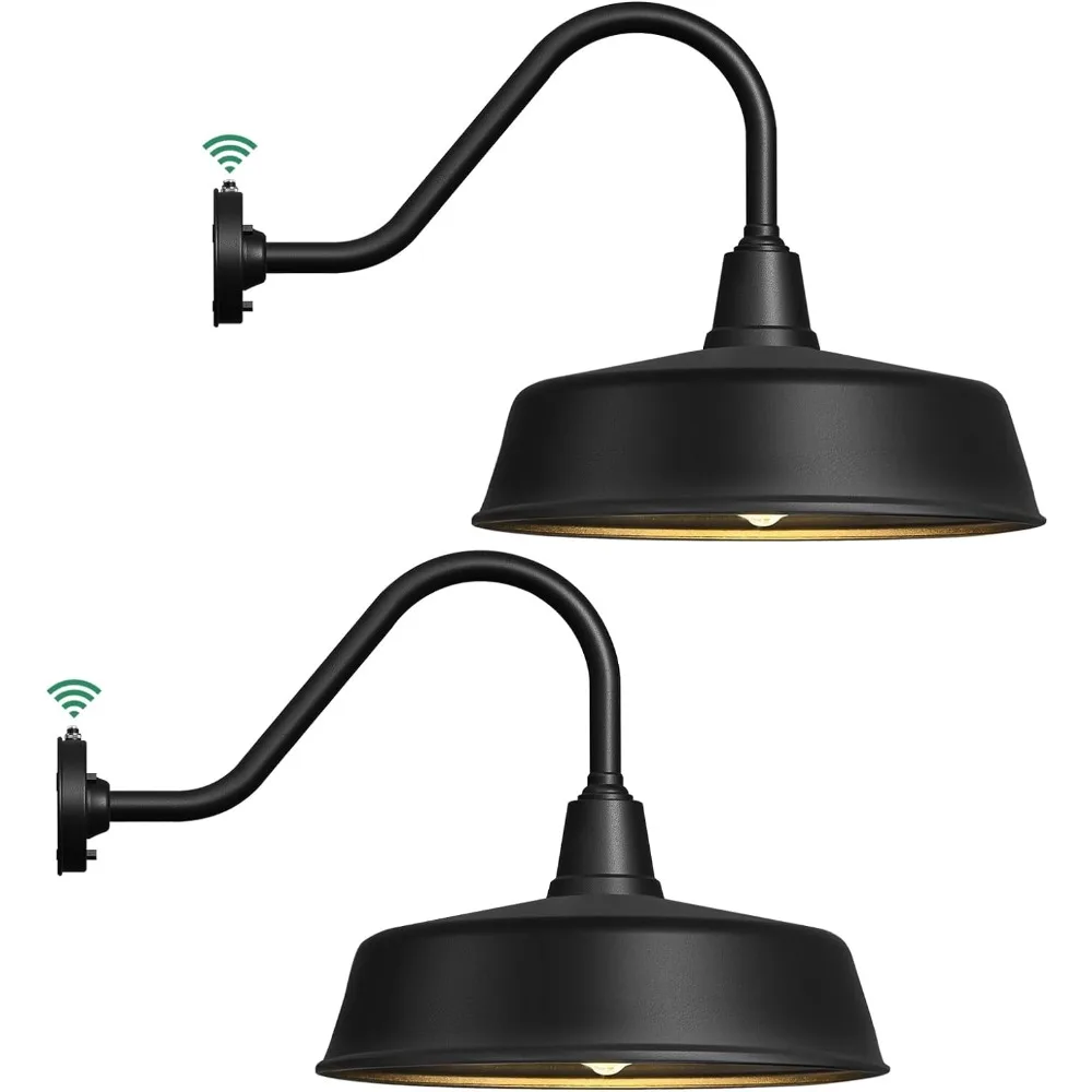 

or Barn Gooseneck Lights, Dusk to Dawn Waterproof and Rust Resistant Farmhouse Barn Lights - for Garage, Porch, O