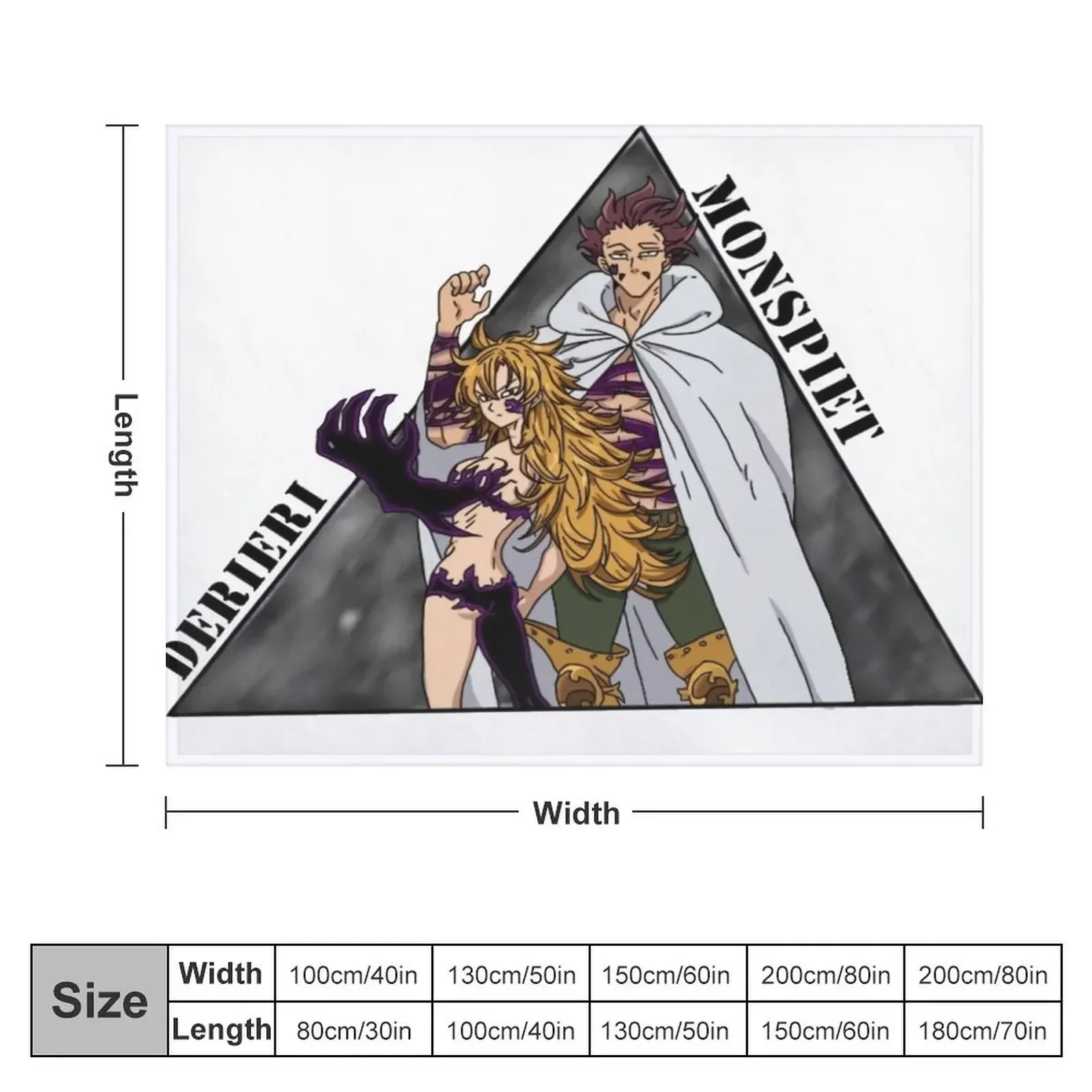 Derieri and Monspiet - Nanatsu No Taizai Throw Blanket Thin Beach Blankets