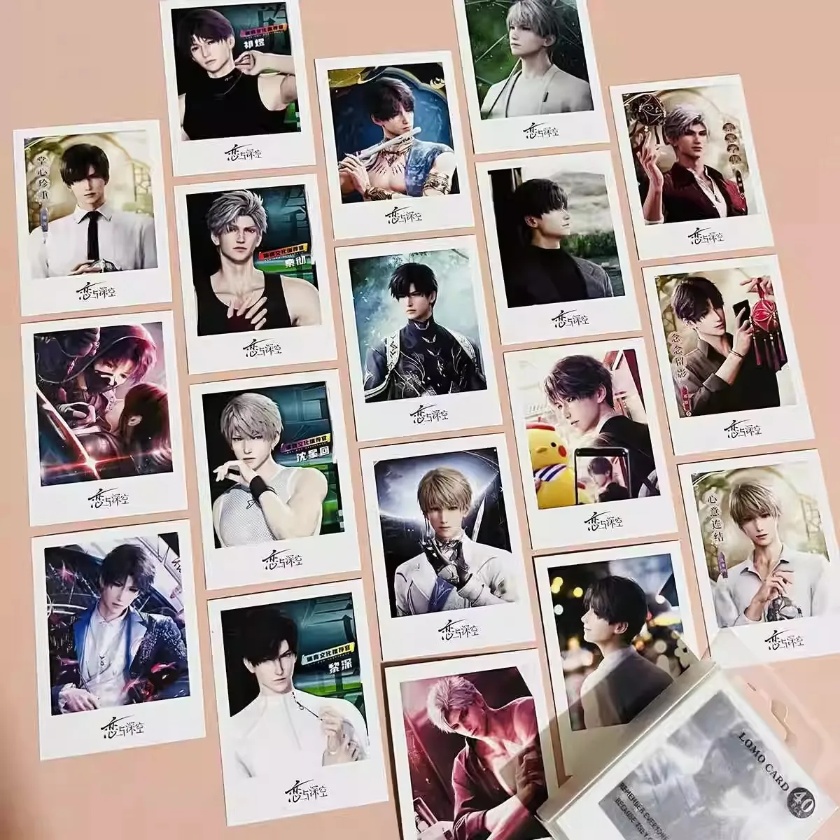 40 Pcs/Box Love and Deepspace Lomo Card - Rafayel Zayne Sylus Caleb Holographic Photo Cards Cosplay Gift