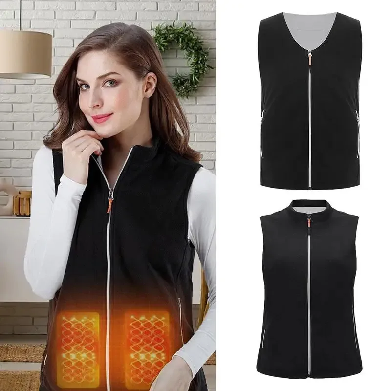 Jaket Pemanas Polar Fleece Untuk Pria 5 Zona Pemanasan Jaket Hangat Rompi Pemanas Pintar Rompi Ringan Jaket Outdoor