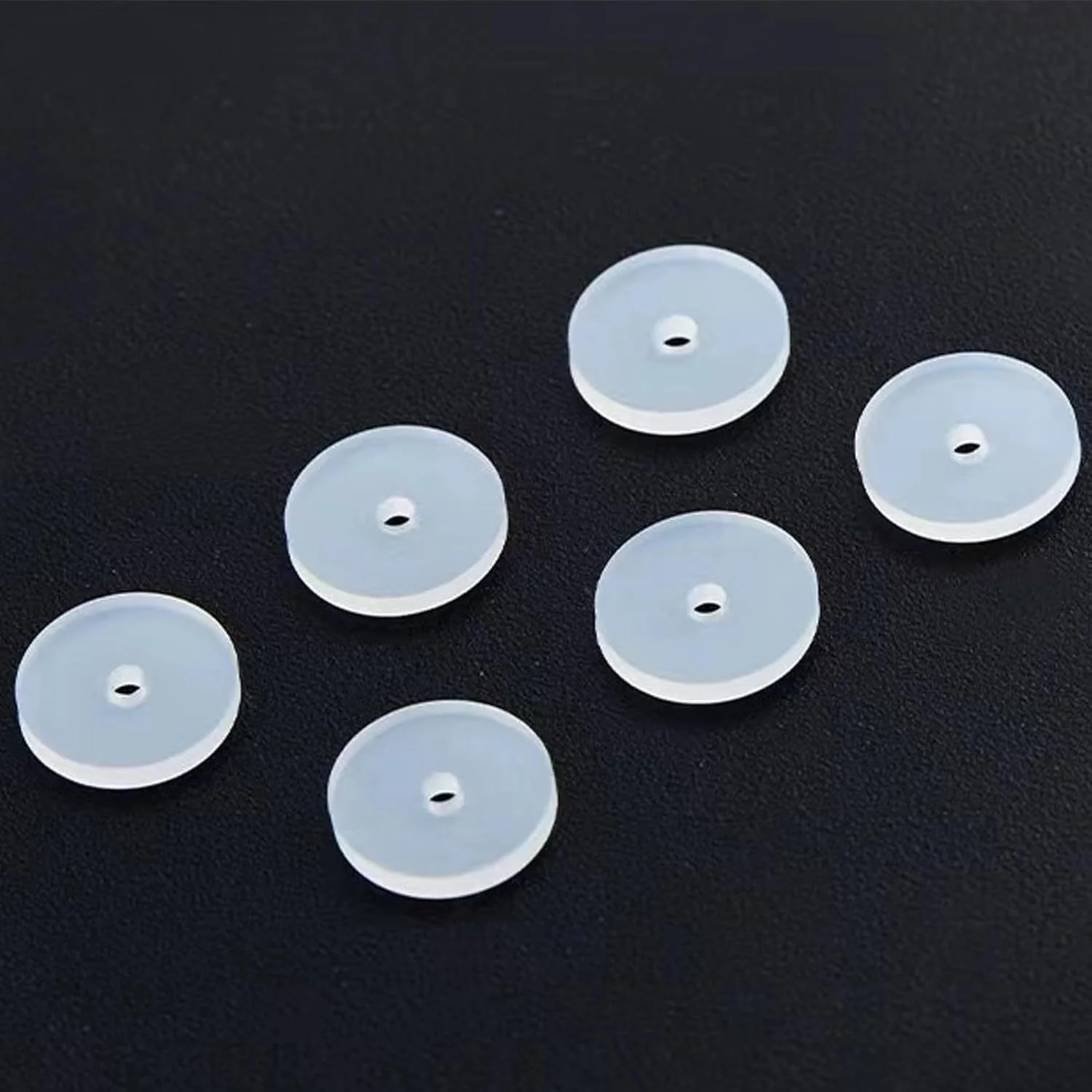 100Pcs Silicone Earring Backs – Clear Stabilizing Pads, Non-Pull Healing Discs, 7mm Support Patches for Earring Lifts