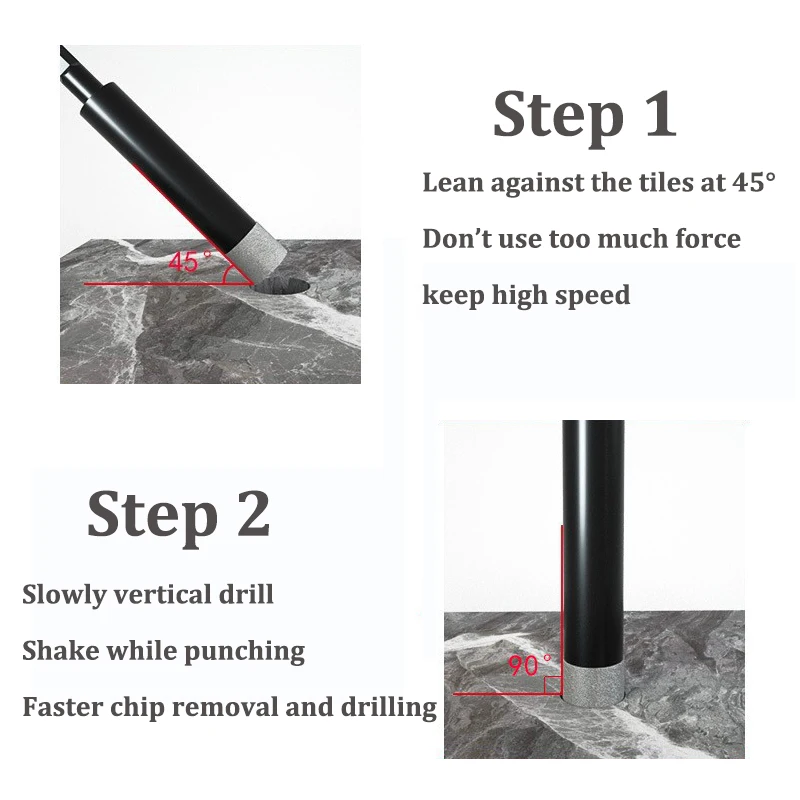 Imagem -05 - Vacuum Soldadas Diamante Dry Bits Grupo Buraco Serra Cortador de Mármore Granito Cerâmica Vidro Azulejo Pedra Buraco Aberto Hex Handle 516 mm