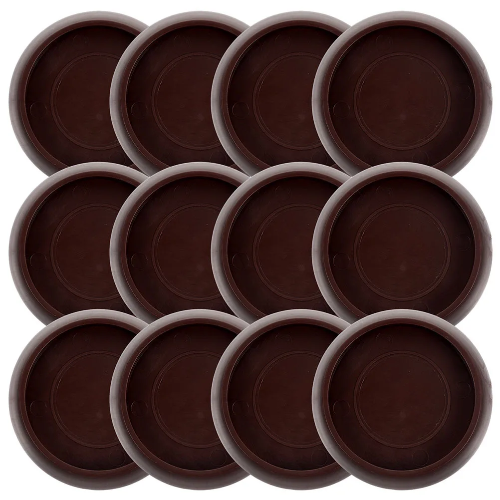 15Pcs Furniture Coaster Round Plastic Caster Pads Chair Stoppers Floor Protectors Non-Slip Durable Furniture Coasters