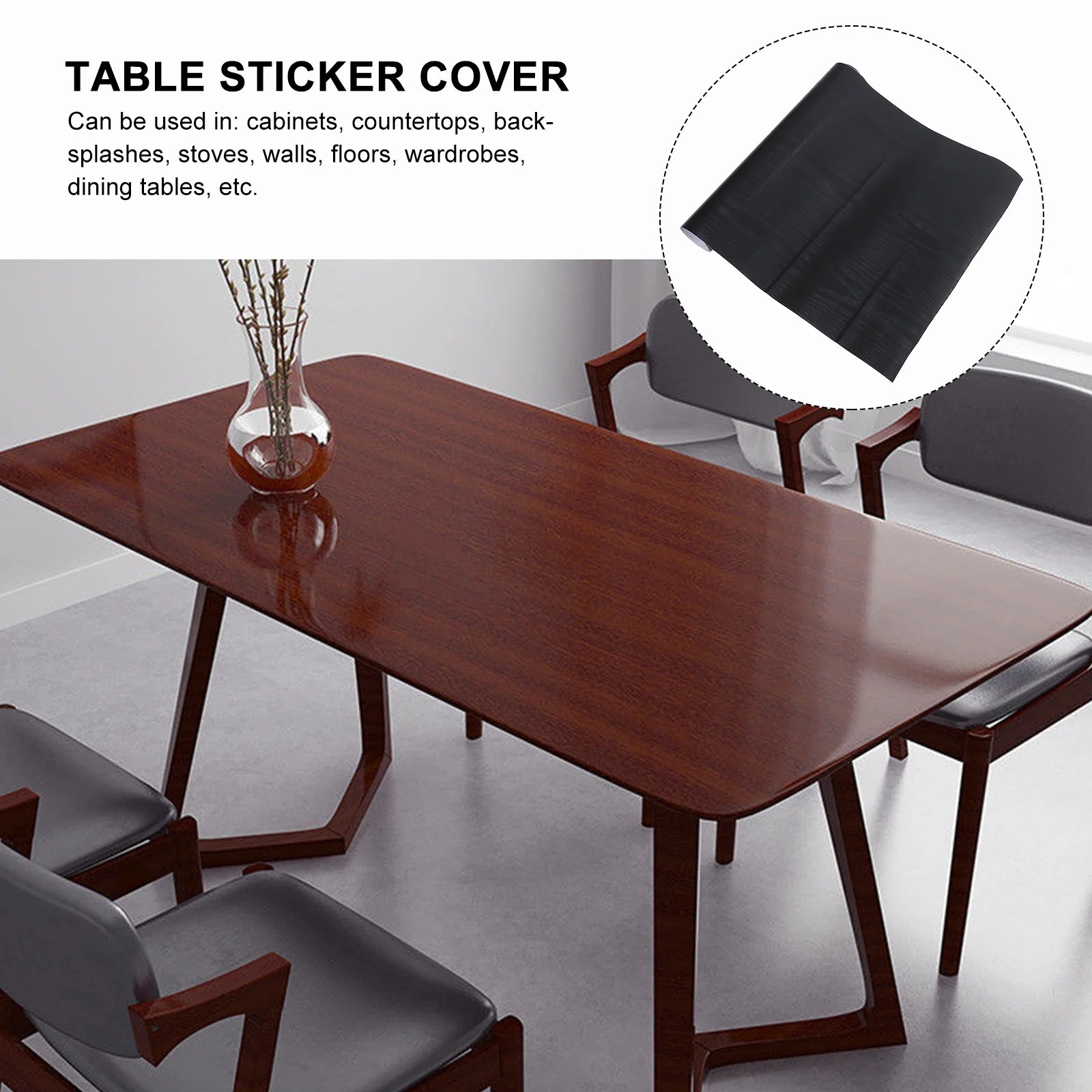 

Waterproof Self adhesive Wallpaper 40cmx2m Red Thick Desk Table Sticker Furniture Renovation Kitchen Shelf Decor Easy Peel Stick