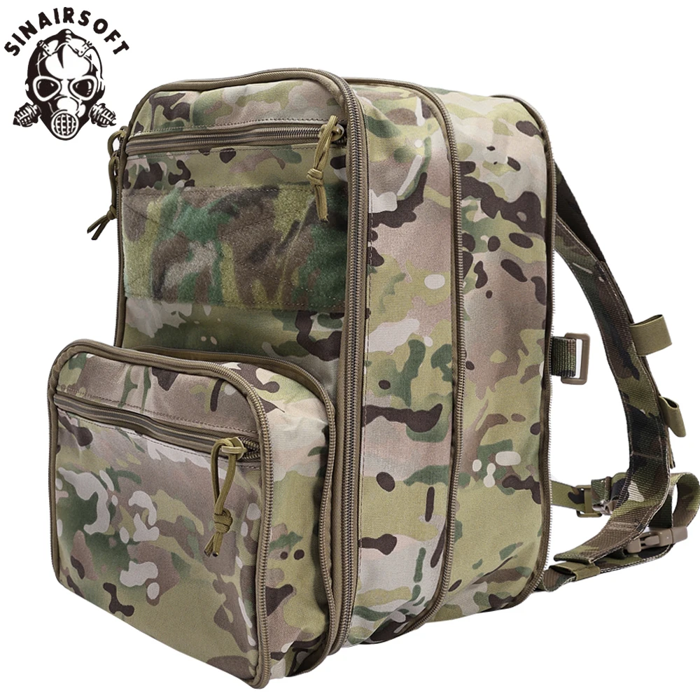 500D Nylon Tactical Flatpack D3 Backpack Hydration Carrier Expansible Molle Pouch Airsoft Multipurpose Vest Assault Travel Bag