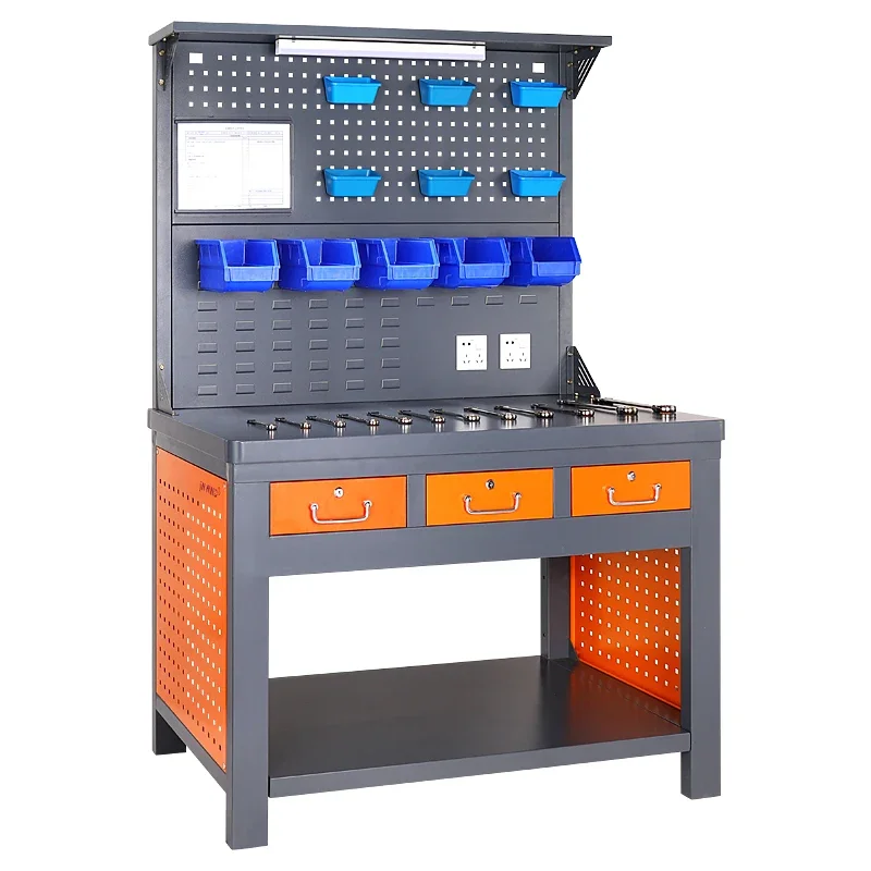 Heavy duty fitter workbench workshop maintenance test bench laboratory anti-static bench clamp workbench tool rack