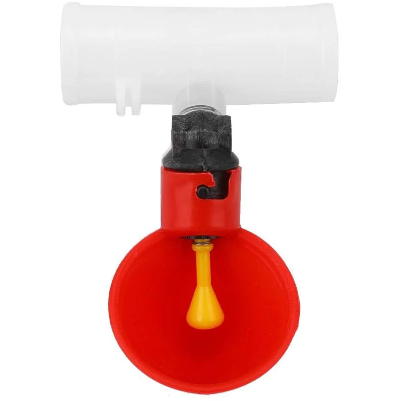 Chicken Drinking Cup 10 Pieces Automatic Drinker Drinker Red Plastic Duck Bird Quail Pigeon Hen Drinker Bowl