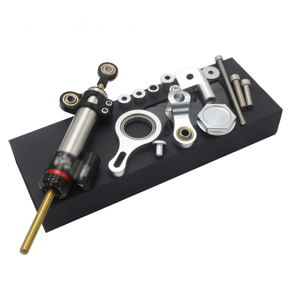 Aluminum Steering Damper  Adjustable Stabilizer Mounting Bracket Support Kit For YZF R1 2002-2016 / YZF R6 2006-2020